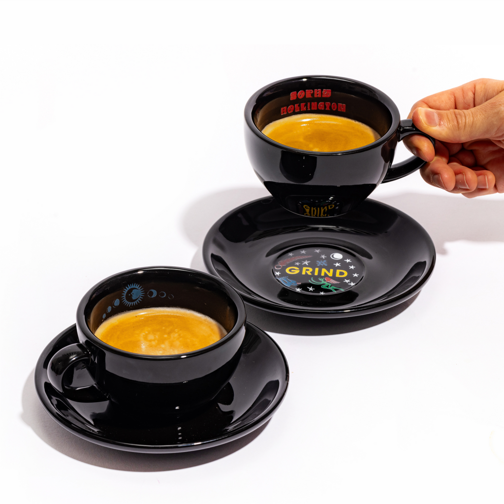 Grind x Sophy Hollington Coffee Cups Saucers Set
