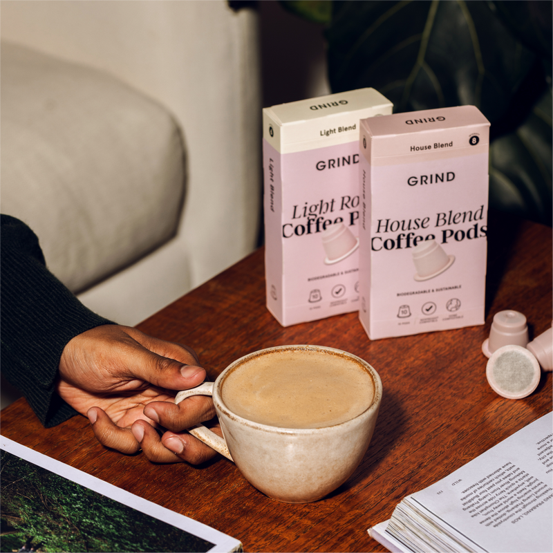 Grind x Peanuts Tin of Compostable Coffee Pods image
