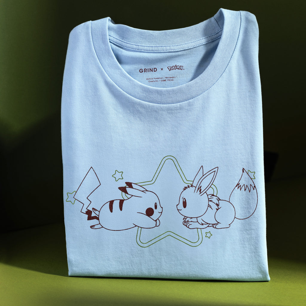 Grind x Pokémon Pikachu & Eevee T-Shirt | Pokémon Graphic Tee