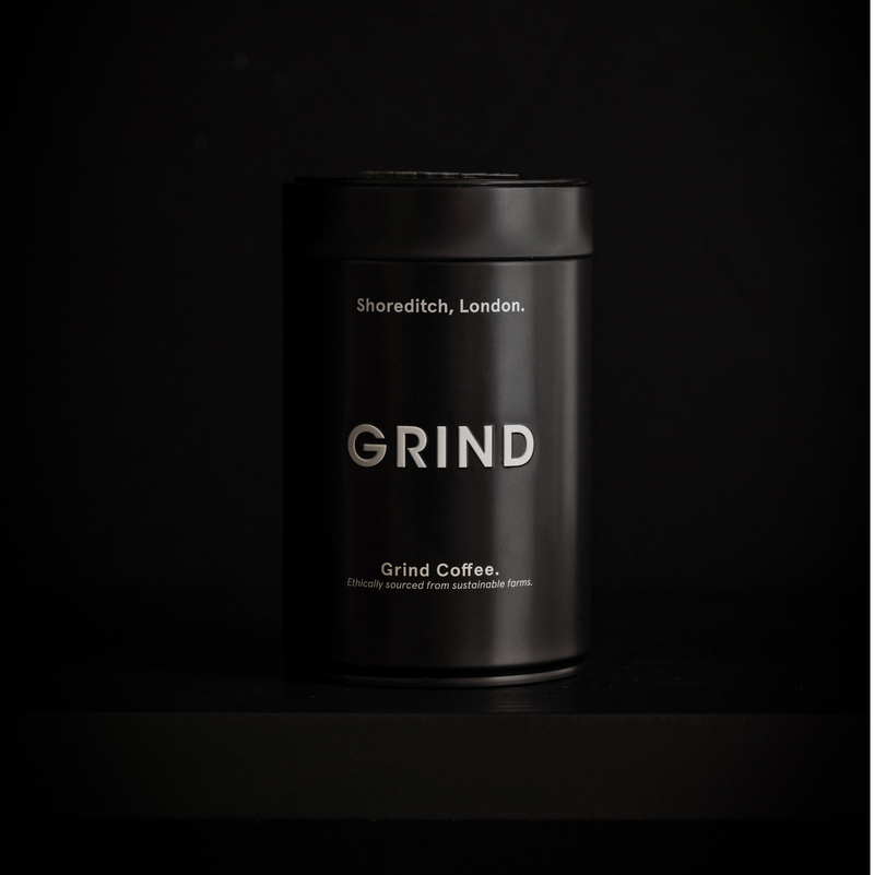 Black Tin of Grind Coffee image