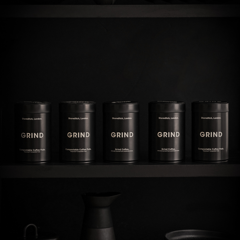 Black Tin of Grind Coffee image