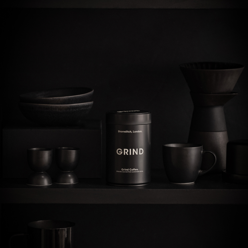 Black Tin of Grind Coffee image