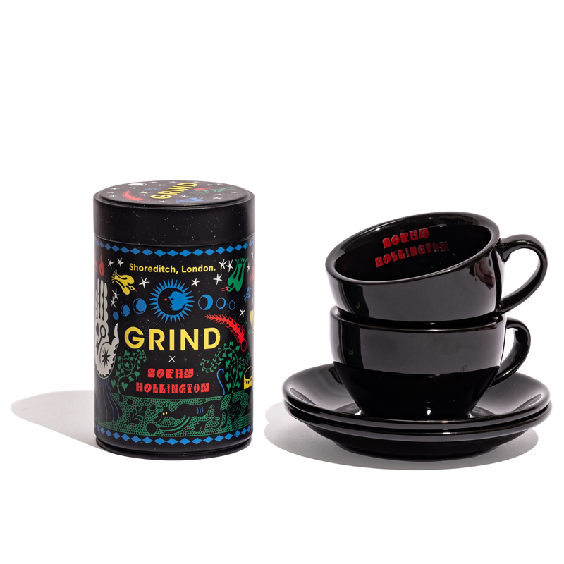 Grind x Sophy Hollington Tin & Coffee Cup Bundle image