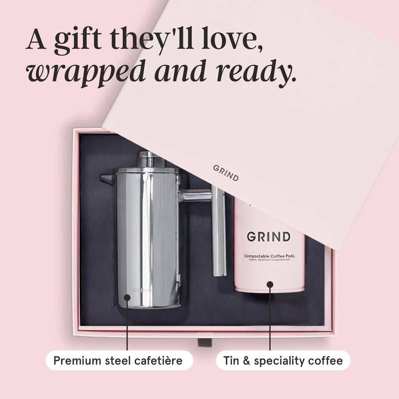 Cafetière Gift Set - Pink Tin image