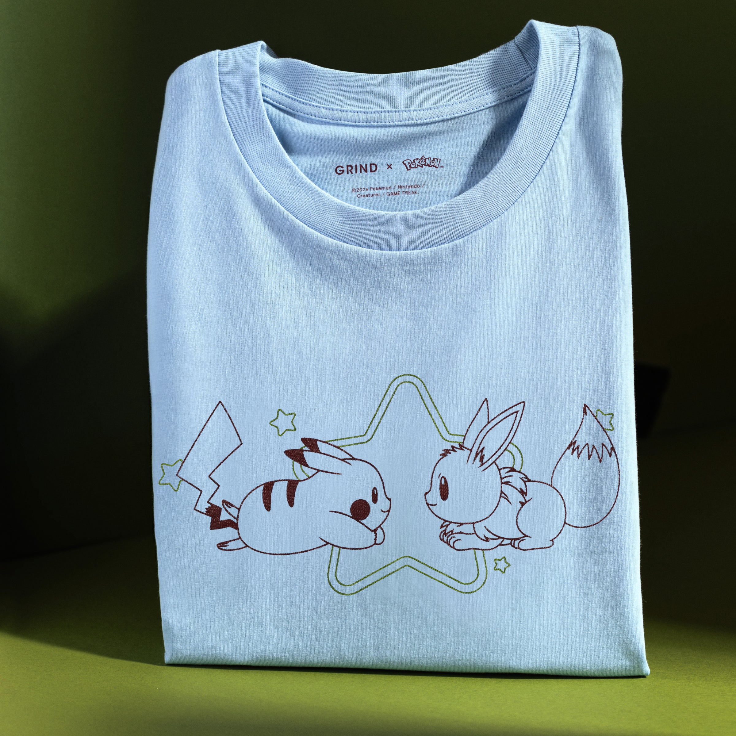 Grind x Pokémon Pikachu & Eevee T-Shirt | Pokémon Graphic Tee