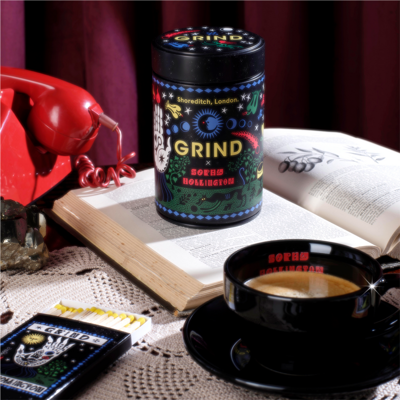 Grind x Sophy Hollington Tin & Coffee Cup Bundle image