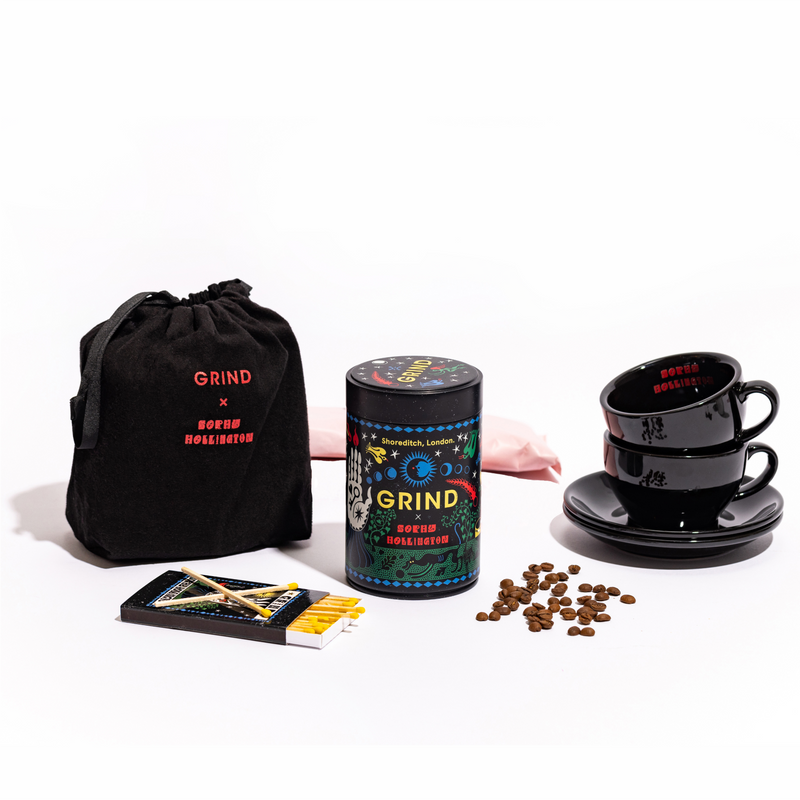 Grind x Sophy Hollington Tin & Coffee Cup Bundle image