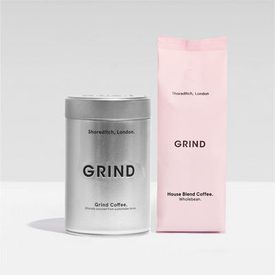 Silver Tin of Grind Coffee