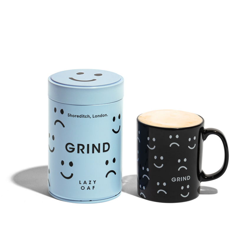 Grind x Lazy Oaf Tin of Compostable Coffee Pods image