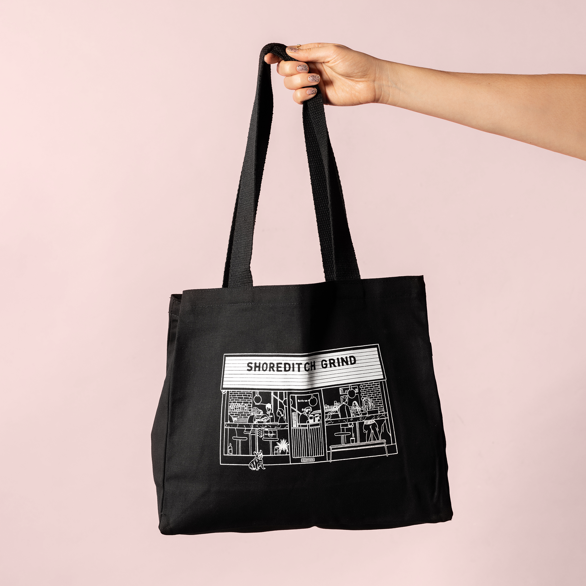 Shoreditch Grind Tote Bag Printed Coffee Tote Bag Grind